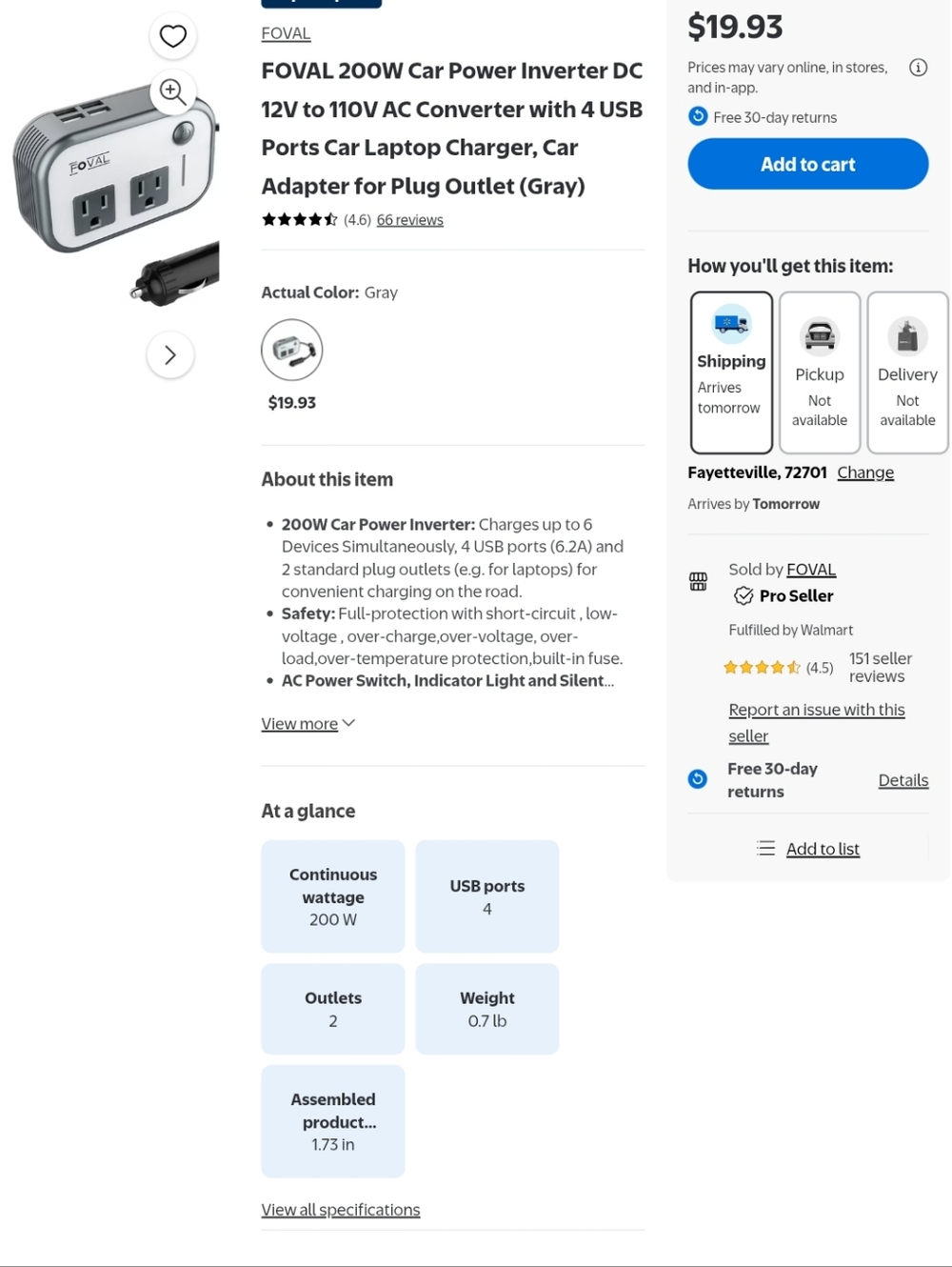 Foval Power Inverter 200W - Picture 11 of 12